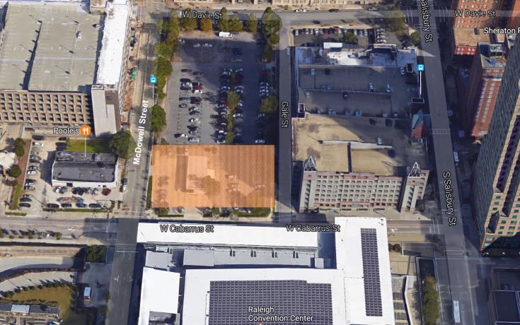 Corner of Cabarrus and McDowell Street, January 2017