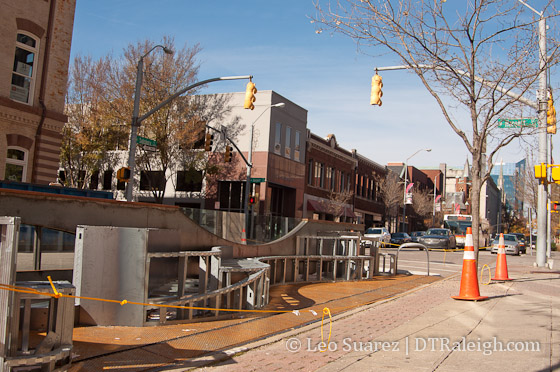 Raleigh Space parklet on Salisbury Street, Nov 2014