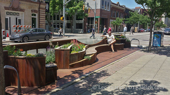 Raleigh Space parklet on Salisbury Street