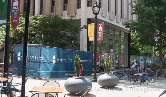 Construction at Exchange and Market Plaza