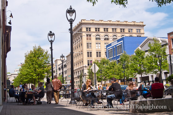 Sidewalks of Fayetteville Street in the Spring