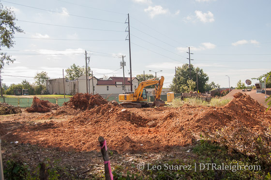 Land clearing for townhomes, August 2016