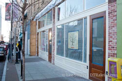 Retail frontage along Wilmington Street