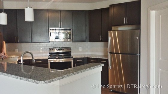 Modern kitchens at The Lincoln Apartments