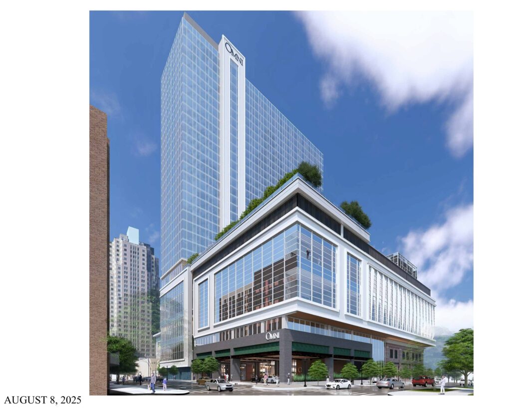 Rendering of the Omni Hotel Raleigh