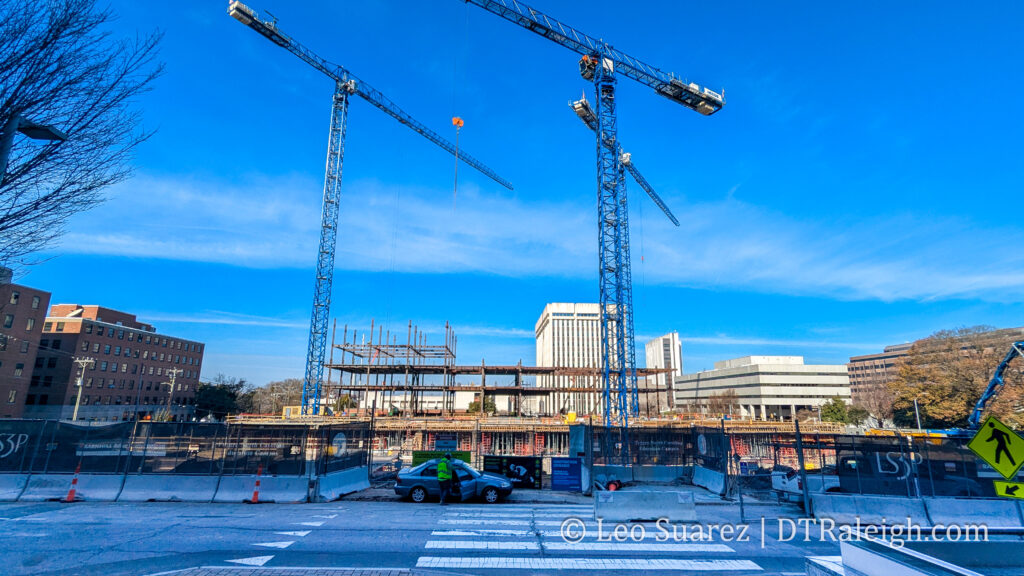 Photo of the construction site of the NC Education Campus