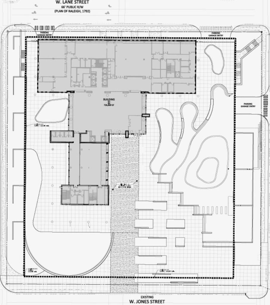 Site plan image of the NC education campus