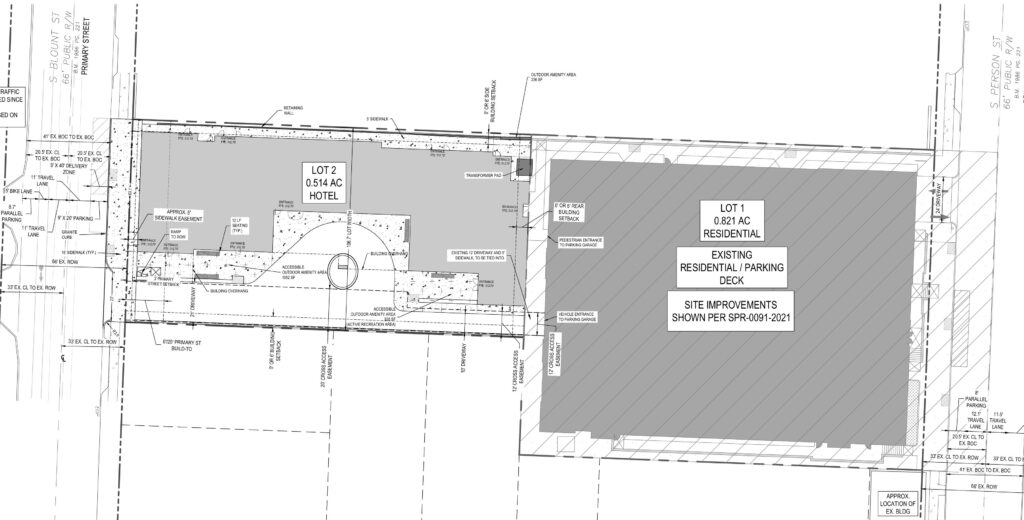 2022 site plan for The Acorn Apartments