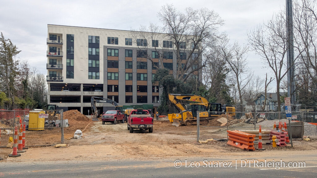 Photo of construction taking place on Blount Street