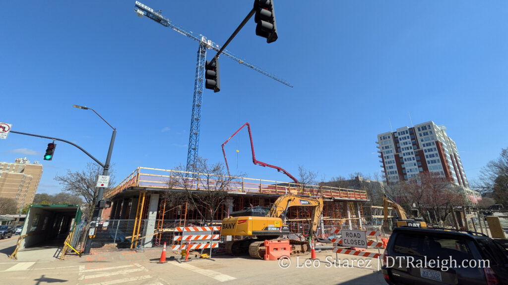 Photo of the construction of Highline Glenwood, March 2026