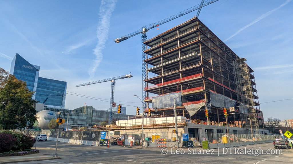 Photo of the construction of the NC Education Campus, March 2026