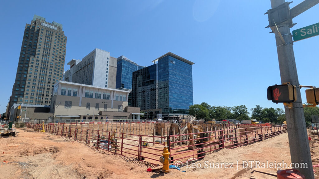 Construction of the Omni Hotel Raleigh, May 2026