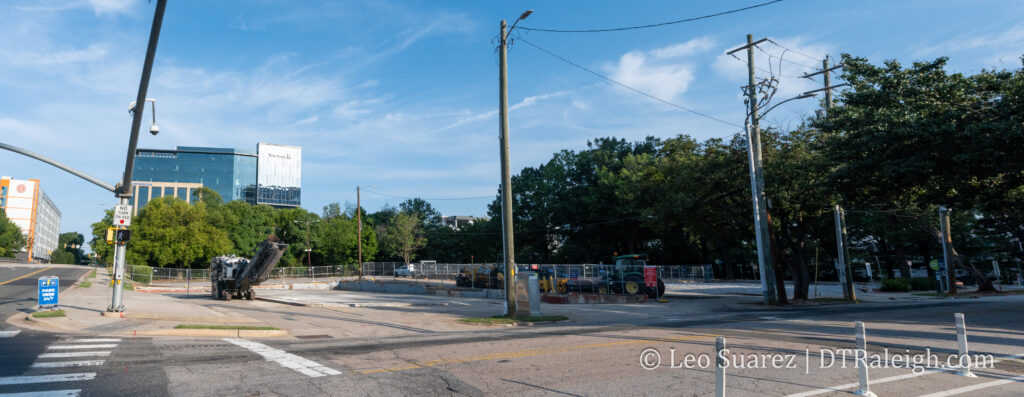 Photo of the 500 block of Hillsborough Street, July 2026