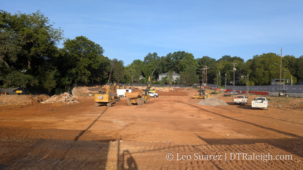 Construction is taking place at the future Rosewood Apartments on South Street, August 2026.